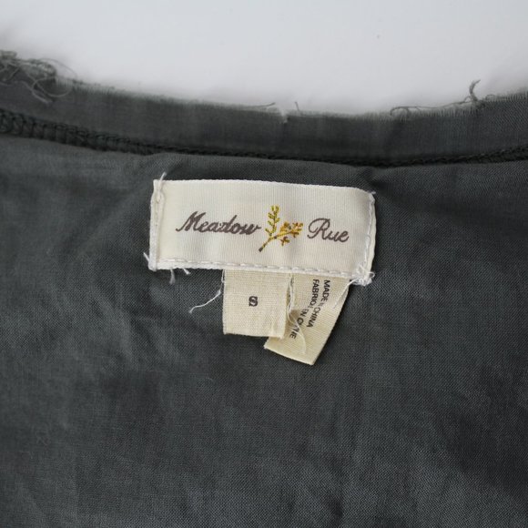 Anthropologie Meadow Rue gray crinkle knit lined tank top Sz S - Picture 7 of 9